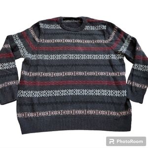 Striped Crewneck Grandpa Sweater sz XXL